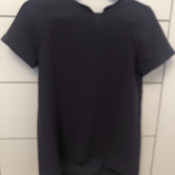 Madewell Charcoal Grey Polyester Short Sleeve Top XXS - Picture 1 of 1